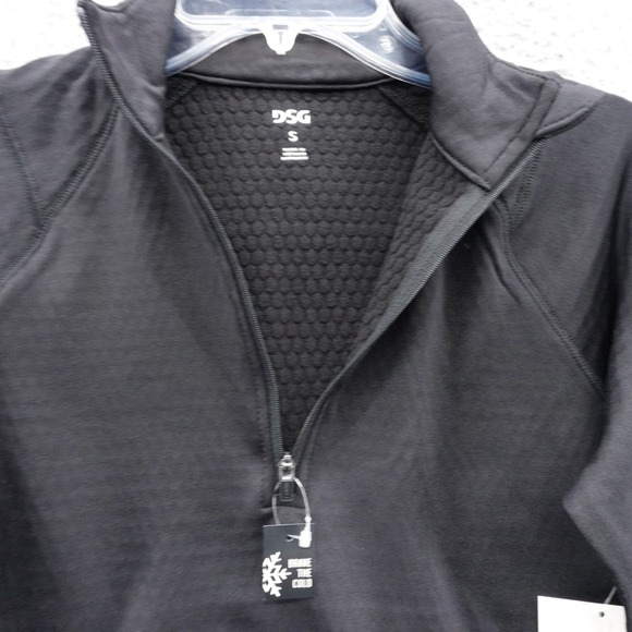 DSG Womens Run Grid Long Sleeve Athletic Top Black Small 1/4 Zip NEW - Picture 11 of 13